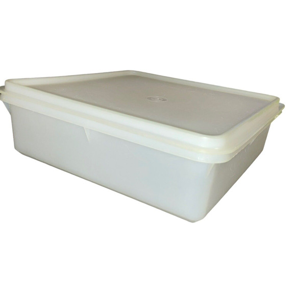 Vintage Tupperware Snack n Store Storage Container Sheer Lid 514 515 Square 9" - Picture 3 of 9